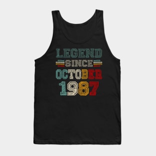 36 Years Old Legend Since October 1987 36th Birthday Tank Top